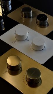 Встраиваемый смеситель для душа Boheme Cell 134-2-G термостатический золото